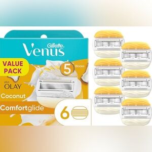 Gillette Women’s Razor Blade Refills 6 Count, Infused with Olay Coconut Scent